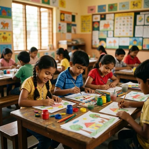 Drawing Competition: A district-level drawing competition where 450+ students explored creativity through themes like natural beauty, sea sights, and more. (…