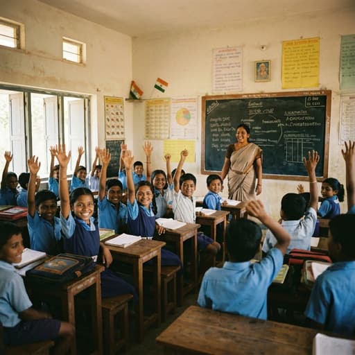 Saraswati English School: Strong foundations, brighter futures. Program location Kashigaon, Mumbai. Photo — Manavta Jagrut Trust.
