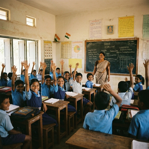 Saraswati English School: Strong foundations, brighter futures. Program location Kashigaon, Mumbai. Photo — Manavta Jagrut Trust.